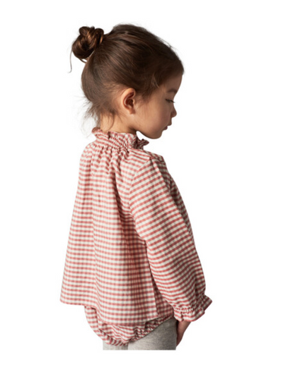 SABINE BLOUSE - RED GINGHAM