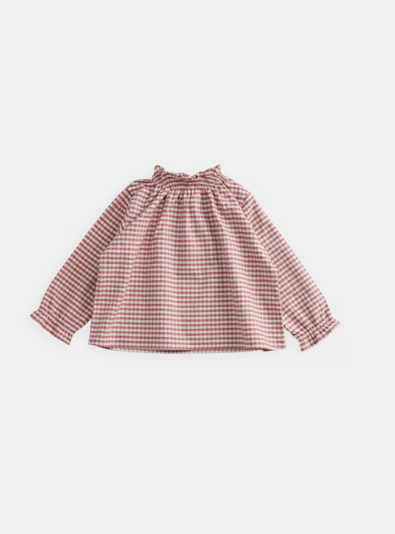SABINE BLOUSE - RED GINGHAM