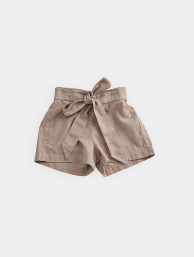CORD SHORTS - TAUPE
